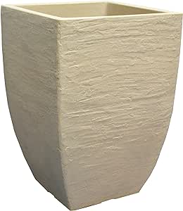 JAPI VASO QUADRADO MODERNO 30 AREIA - CÓDIGO 29355